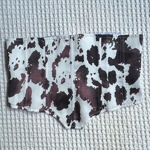 Lioness cow print corset top